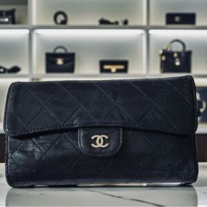 Chanel Quilted Lambskin Wallet. Authentic and Well Loved
